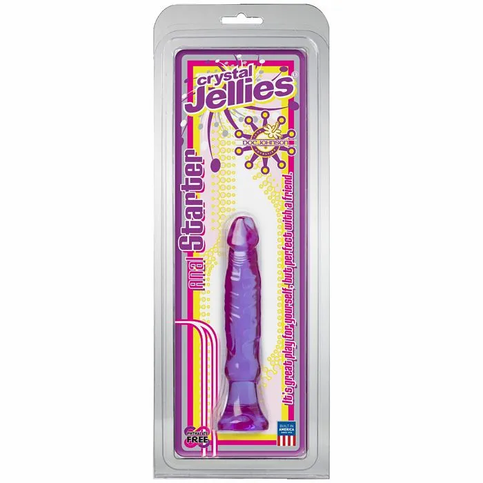 Doc Johnson Novelties Anal Crystal Jellies Anal Starter 6in Purple