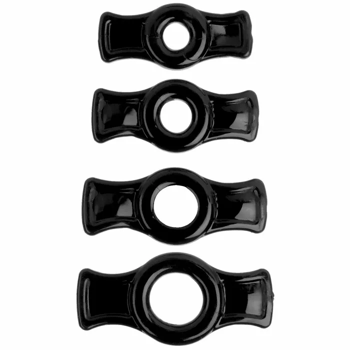 Doc Johnson Novelties Male Sex Toys Titanmen Cock Ring Set Black