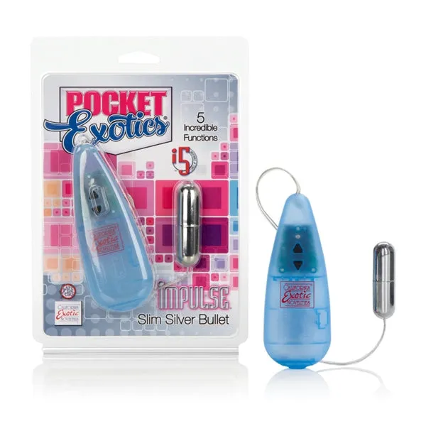Female Sex Toys California Exotic Novelties Pocket Exotic Impulse Pocket Pack Slim Silver Bullet