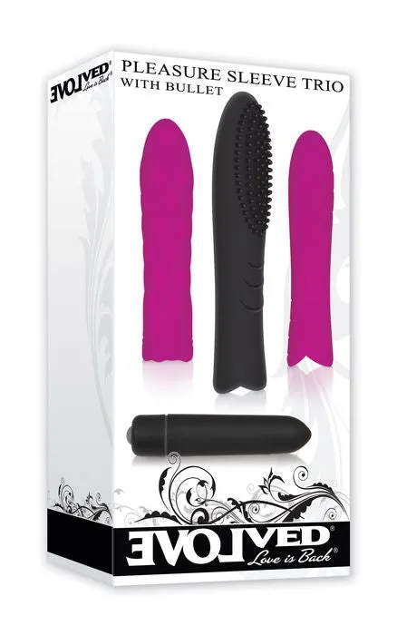 Female Sex Toys Evolved Novelties Pleasure Sleeve Trio With Black Bullet