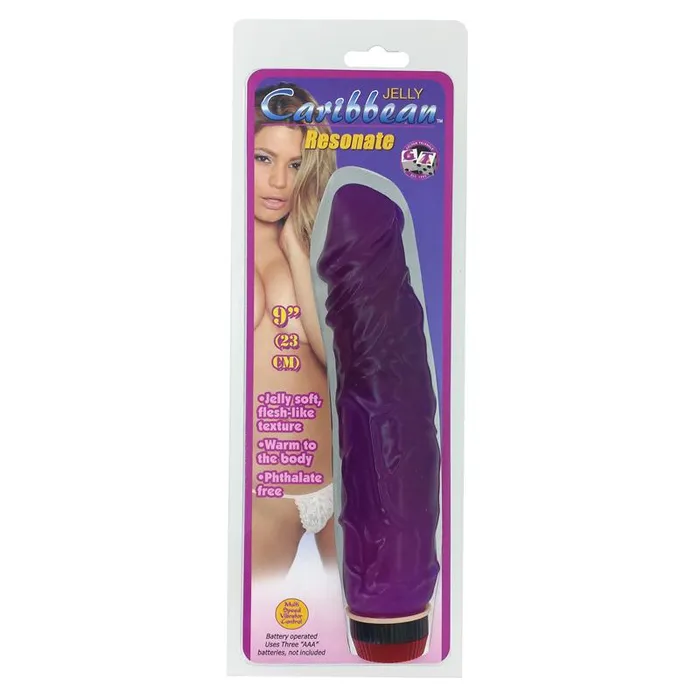 Golden Triangle Vibrators Jelly Caribbean Resonate 9 Purple