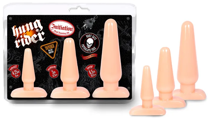 Hung Rider Anal Trainer Kit Beige Blush Novelties Anal