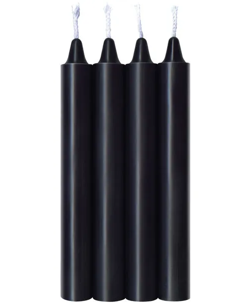 Icon Brands Anal The 9s Make Me Melt Sensual WarmDrip Candles 4pk Black