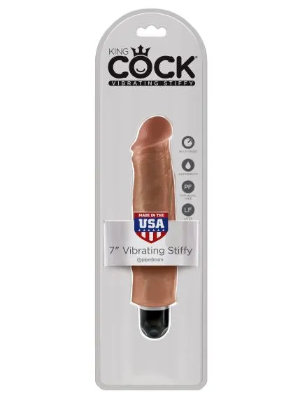 King Cock 7 Vibrating Stiffy Tan Pipedream Products Dildos