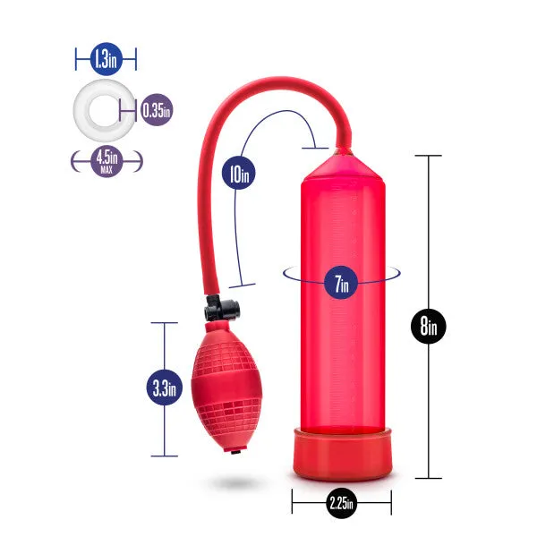 Male Sex Toys Blush Novelties Performance 101 Red Starter Series Pump