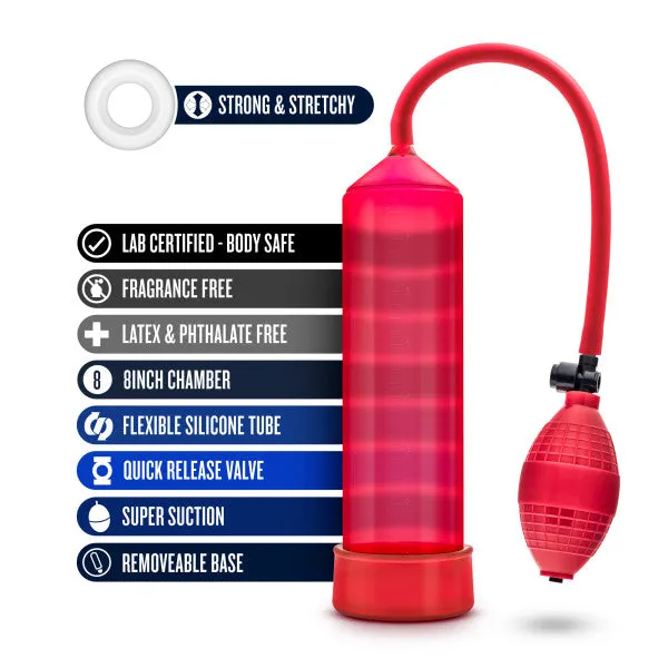 Male Sex Toys Blush Novelties Performance 101 Red Starter Series Pump
