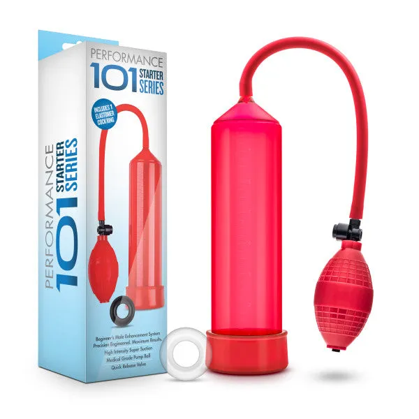Male Sex Toys Blush Novelties Performance 101 Red Starter Series Pump