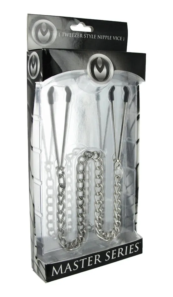 Master Series Reign Tweezer Nipple Clamps XR Brands Male Sex Toys Master Series Reign Tweezer Nipple Clamps XR Brands Male Sex Toys