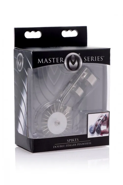 Master Series Spikes Double Finger Pinwheel XR Brands Female Sex Toys