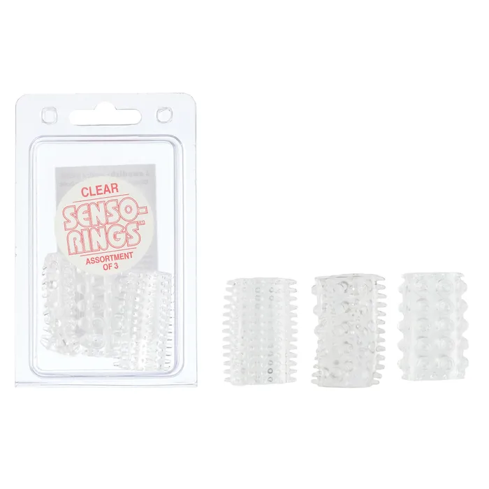 Senso Rings 3 Pack Clear California Exotic Novelties Anal