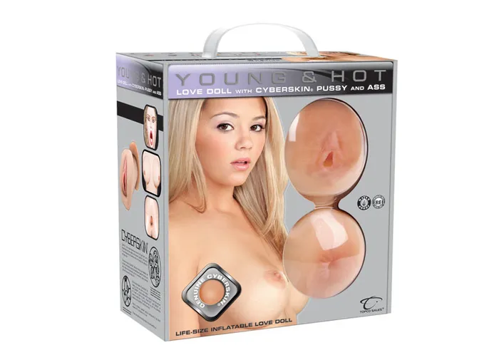 Topco Male Sex Toys Young Hot Inflatable Love Doll With Cyberskin Pussy Ass