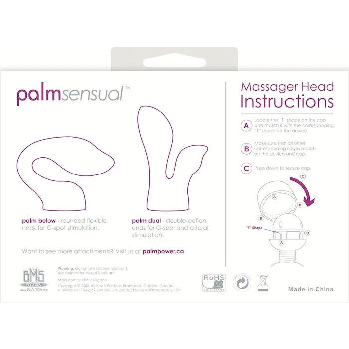 Vibrators Vibrant Vibes Australia Quality Sex Toys Great Prices PalmSensual Massager Heads Pink For use with PalmPower