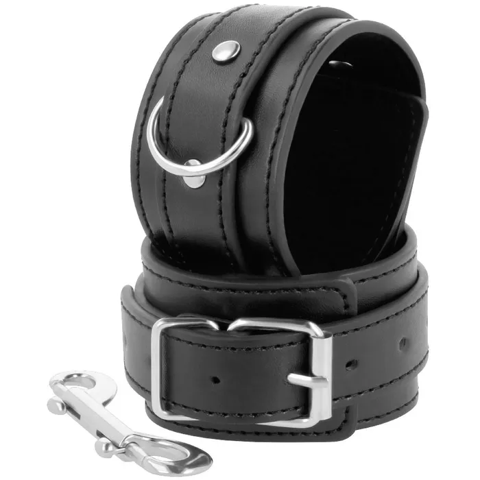 Anal DARKNESS BLACK POLSINI REGOLABILI CON DOPPIO NASTRO DI RINFORZO DARKNESS BONDAGE