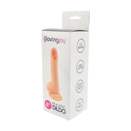 Dildos Loving Joy Realistic Dildo with Balls and Suction Cup 6 inch Loving Joy Dildos Loving Joy Realistic Dildo with Balls and Suction Cup 6 inch Loving Joy