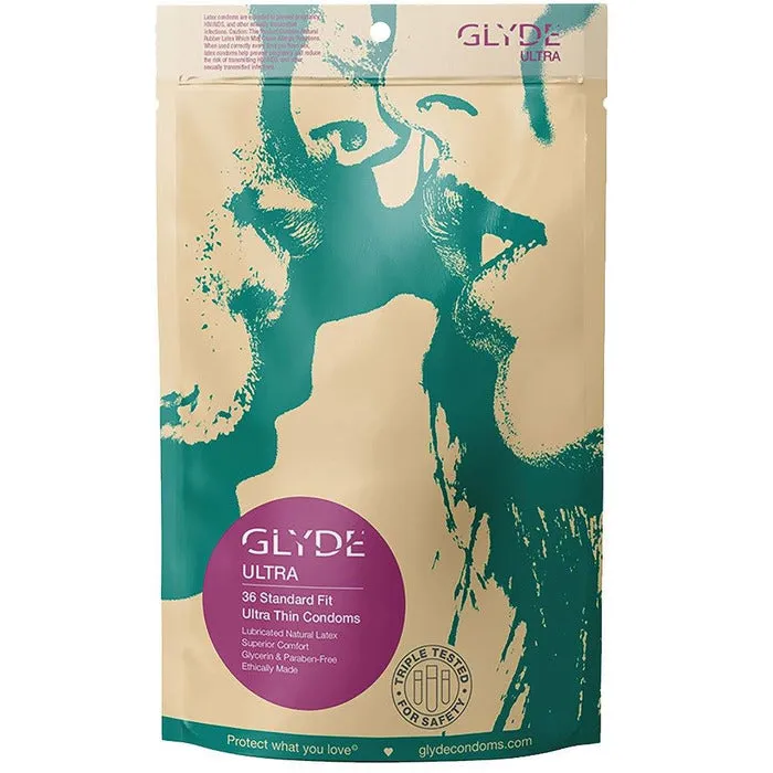 Glyde Female Sex Toys Ultra Natural Condoms 36pk