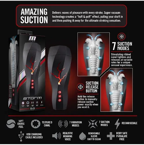 Male Sex Toys M for Men Storm White Masturbator Blush Novelties Male Sex Toys M for Men Storm White Masturbator Blush Novelties