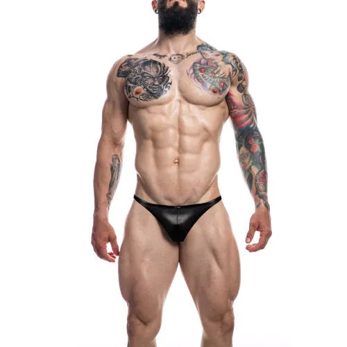 Mens Underwear Cut 4 Men C4M Brazilian Brief Black Leatherette Extra Large Mens Underwear Cut 4 Men C4M Brazilian Brief Black Leatherette Extra Large