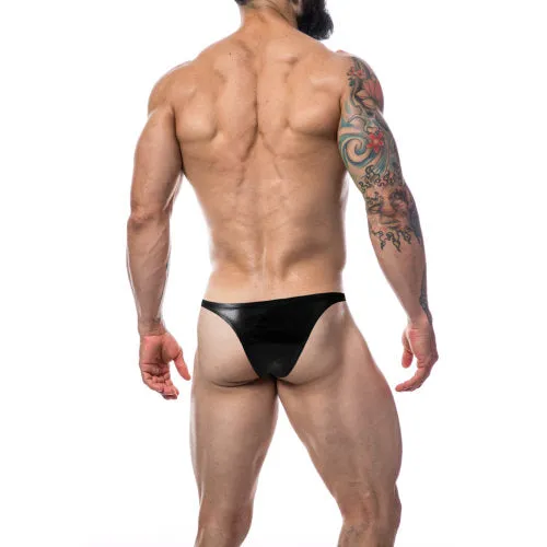 Mens Underwear Cut 4 Men C4M Brazilian Brief Black Leatherette Extra Large Mens Underwear Cut 4 Men C4M Brazilian Brief Black Leatherette Extra Large
