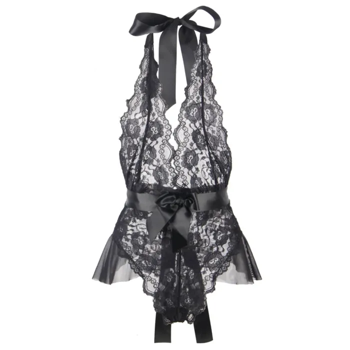 QUEEN LINGERIE Anal TEDDY DEEP BLACK QUEEN LINGERIE