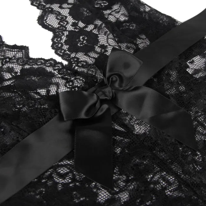 QUEEN LINGERIE Anal TEDDY DEEP BLACK QUEEN LINGERIE