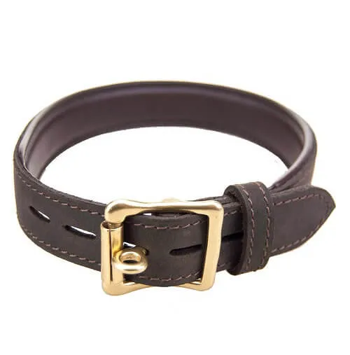 Restraints Bound BOUND Nubuck Leather Choker with O Ring