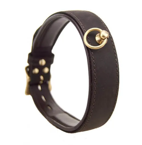 Restraints Bound BOUND Nubuck Leather Choker with O Ring