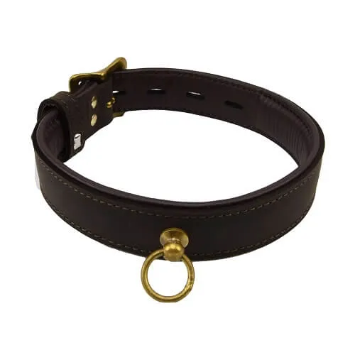Restraints Bound BOUND Nubuck Leather Choker with O Ring
