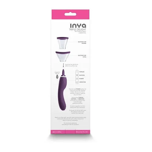 Vibrators NS Novelties Inya Triple Delight Purple Vibrators NS Novelties Inya Triple Delight Purple