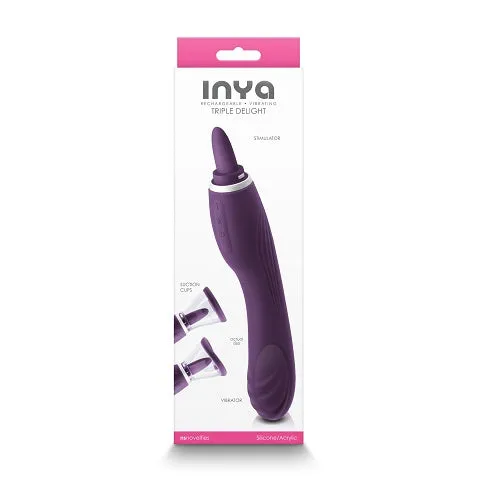 Vibrators NS Novelties Inya Triple Delight Purple Vibrators NS Novelties Inya Triple Delight Purple
