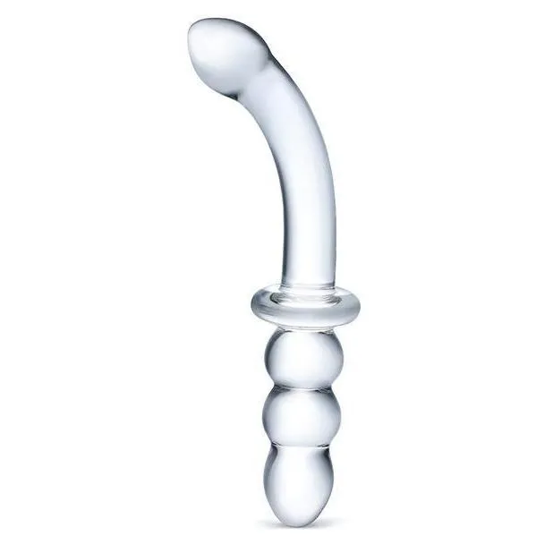 8 Glass Ribbed GSpot Glas Female Sex Toys
