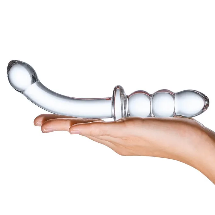 8 Glass Ribbed GSpot Glas Female Sex Toys