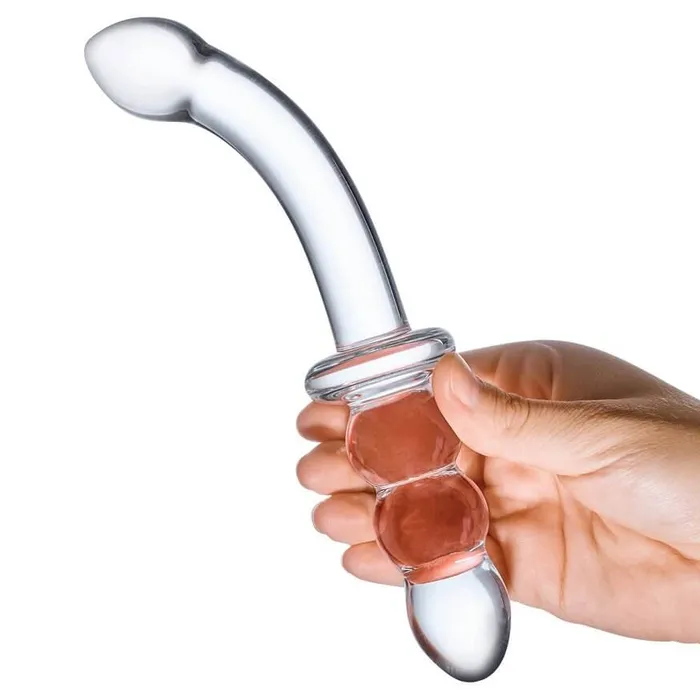 8 Glass Ribbed GSpot Glas Female Sex Toys