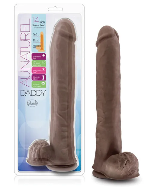 Blush Au Naturel Daddy 14 Sensa Feel Dual Density Dong Wsuction Cup Blush Dildos