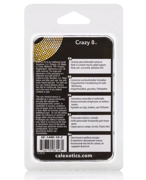 CalExotics Male Sex Toys Crazy 8 Enhancer Double Cock Ring