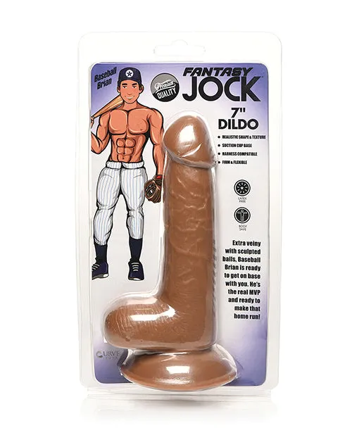 Curve Dildos Curve Toys Fantasy Jock Baseball Brian 7 Dildo Wballs