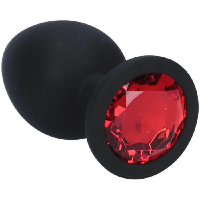 Dark Amour Anal Black Silicone Jeweled Anal Plug Available In 3 Sizes