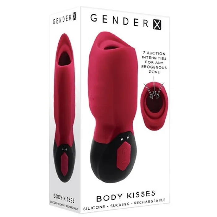 Evolved Novelties Female Sex Toys Gender X Body Kisses Silicone Vibrating Suction Massager
