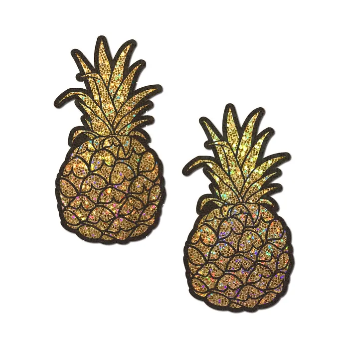 Female Sex Toys Pastease Pineapple on Glitter Gold Cover Pastease