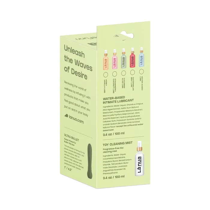 La Nua Vibrators La Nua Gift Bag 2 Ultra Bullet 100Ml Mist Toy Cleaner 100Ml Strawberry Coconut Lube La Nua Vibrators La Nua Gift Bag 2 Ultra Bullet 100Ml Mist Toy Cleaner 100Ml Strawberry Coconut Lube