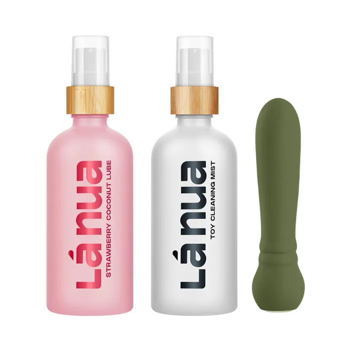 La Nua Vibrators La Nua Gift Bag 2 Ultra Bullet 100Ml Mist Toy Cleaner 100Ml Strawberry Coconut Lube La Nua Vibrators La Nua Gift Bag 2 Ultra Bullet 100Ml Mist Toy Cleaner 100Ml Strawberry Coconut Lube