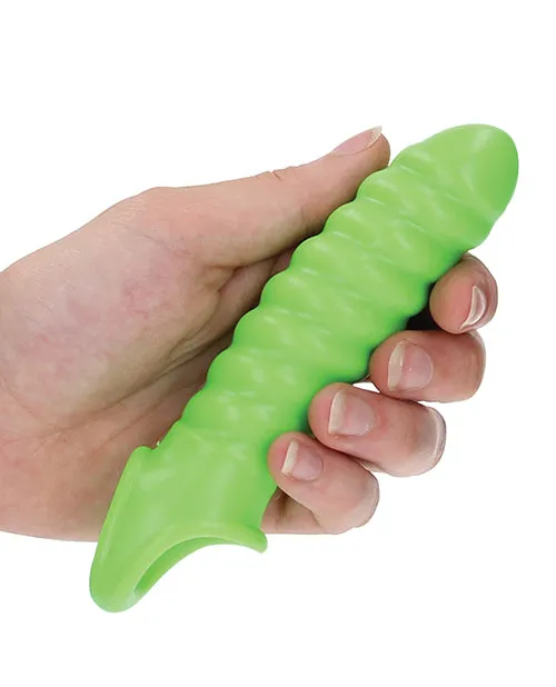Male Sex Toys Shots Shots Ouch Swirl Stretchy Penis Sleeve Glow In The Dark
