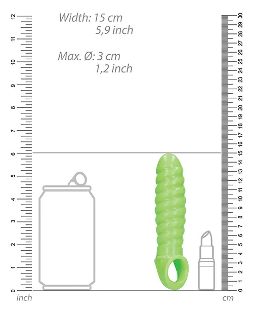 Male Sex Toys Shots Shots Ouch Swirl Stretchy Penis Sleeve Glow In The Dark