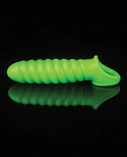 Male Sex Toys Shots Shots Ouch Swirl Stretchy Penis Sleeve Glow In The Dark