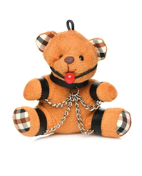 Male Sex Toys XR Brands Master Series Gagged Teddy Bear Keychain