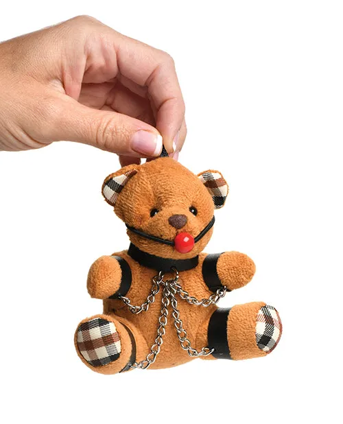 Male Sex Toys XR Brands Master Series Gagged Teddy Bear Keychain