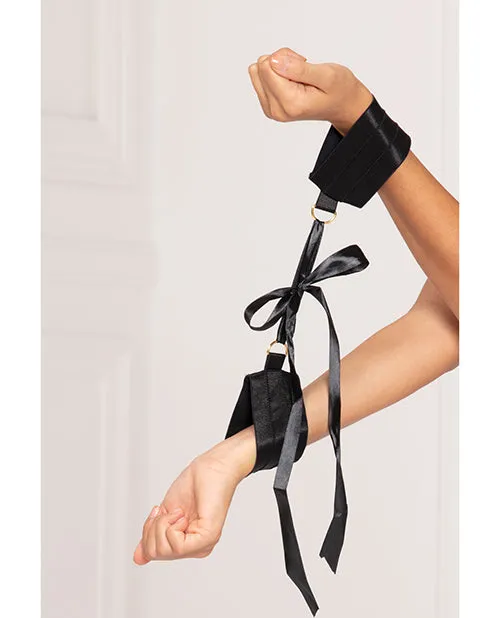 Seven Til Midnight Couples Satin Elastic Cuffs Dring Satin Ribbon Tie Os