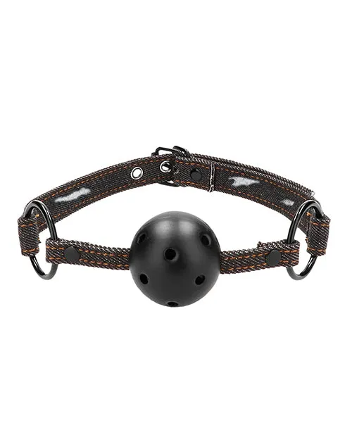 Shots Shots Ouch Silicone Gag with Denim Straps Dildos