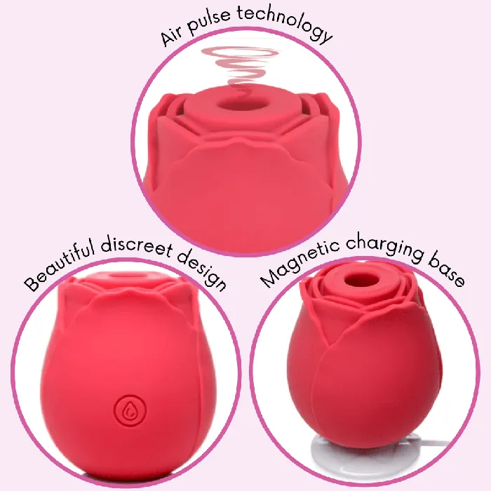 TooTimidcom Vibrators Euphoria 1 Selling Rose Sex Toy Air Pulse Stimulator