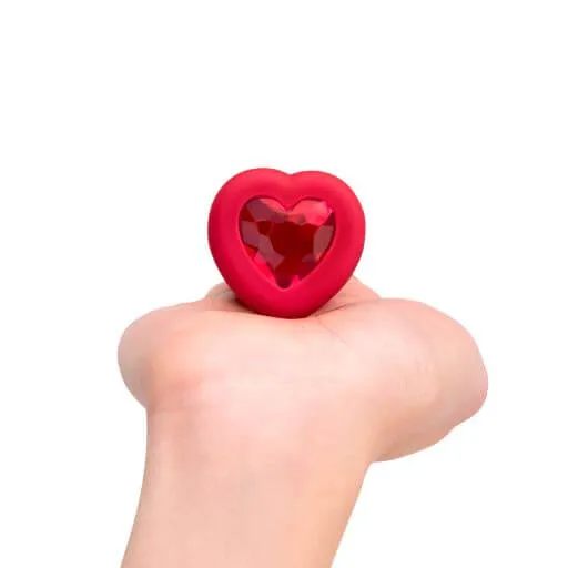 Anal B Vibe BVibe Vibrating HeartShaped Jewel Plug ML Red 6 Vibration Levels Rechargeable