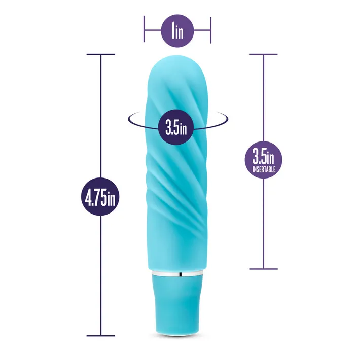 Anal Blush Luxe By Blush Nimbus Aqua 475Inch Vibrating Mini Vibrator